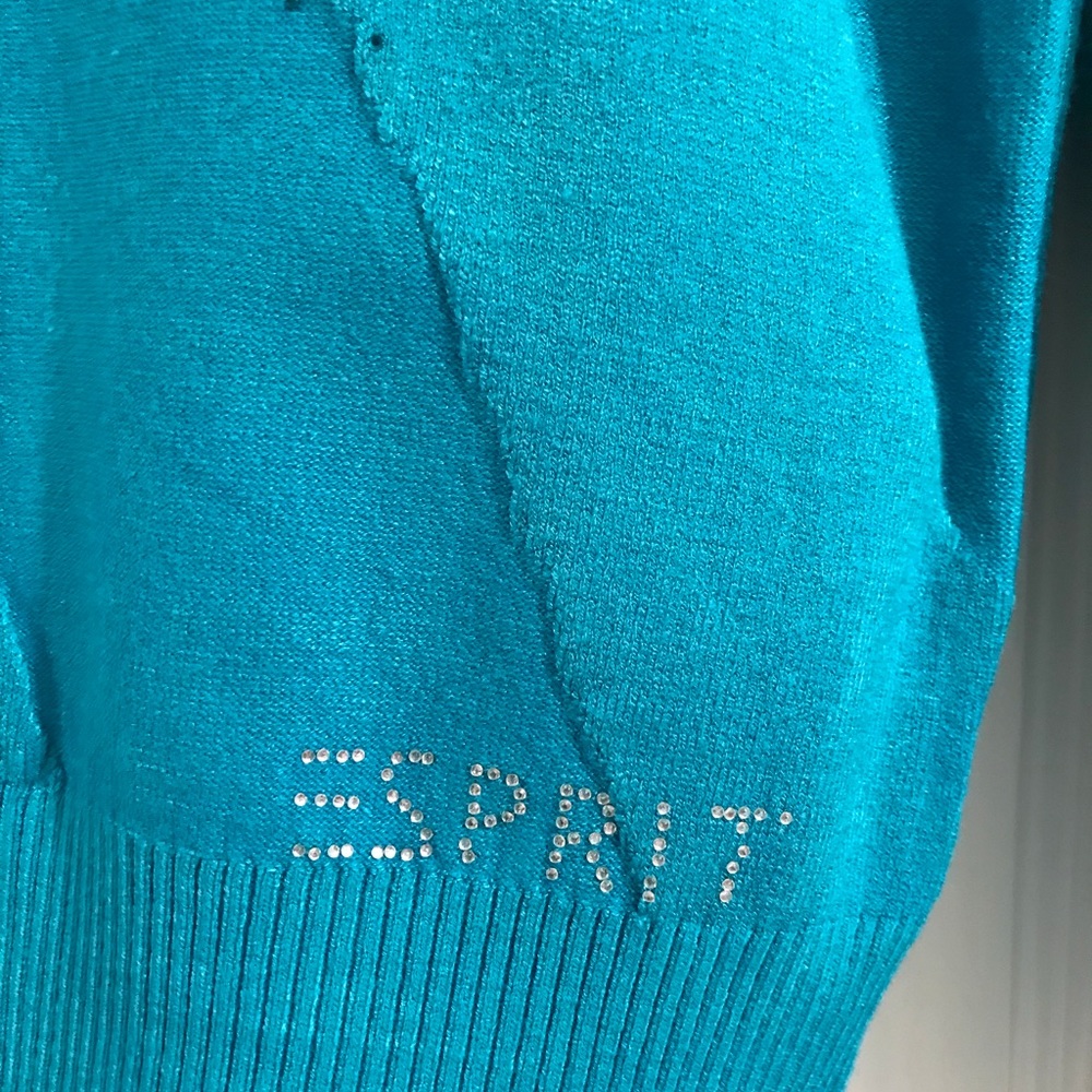 Blue ESPIRIT sweater/sweatshirt with crystals/gems